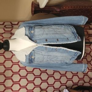 Dollhouse jean sherpa lined jacket